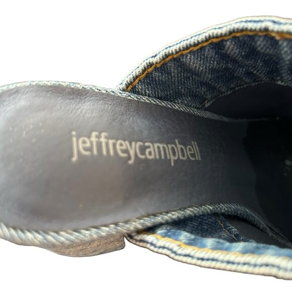 Jeffrey Campbell Magda Denim Jean Slide Platform Heel Size 5 - Picture 7 of 12